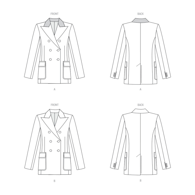 Naaipatroon Vogue 1927 Blazer, maat 34-42, Dui/En/Fr
