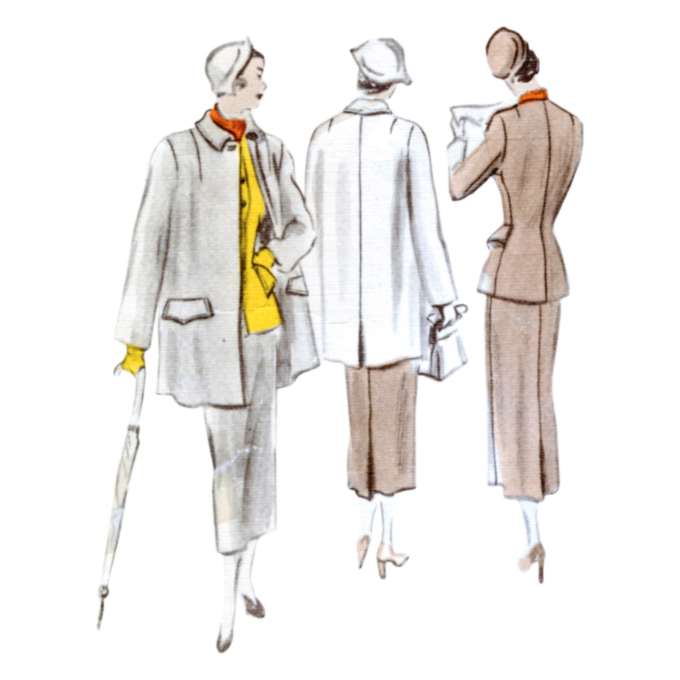 Naaipatroon Vogue 1932 Vintage combinatie, maat 42-50 Dui/En/Fr