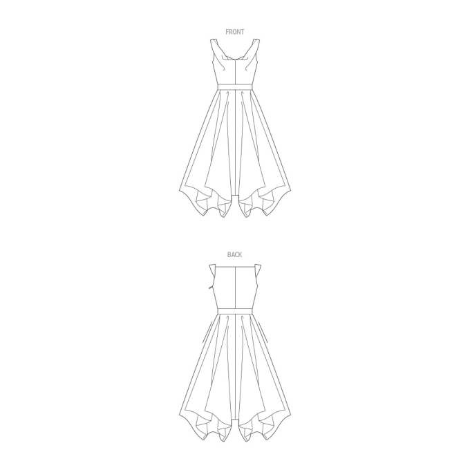 Naaipatroon Vogue 1935 jurk, maat 34-42 Dui/En/Fr