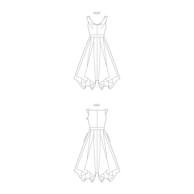 Naaipatroon Vogue 1935 jurk, maat 44-52 Dui/En/Fr
