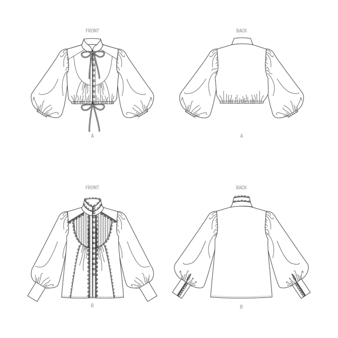Naaipatroon Vogue 1939 blouse, maat 34-42 Dui/En/Fr