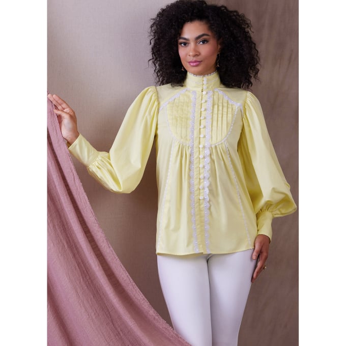 Naaipatroon Vogue 1939 blouse, maat 44-52 Dui/En/Fr