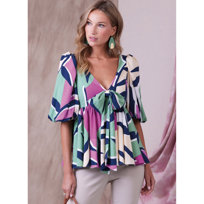 Naaipatroon Vogue 1940 blouse, maat 32-40 Dui/En/Fr