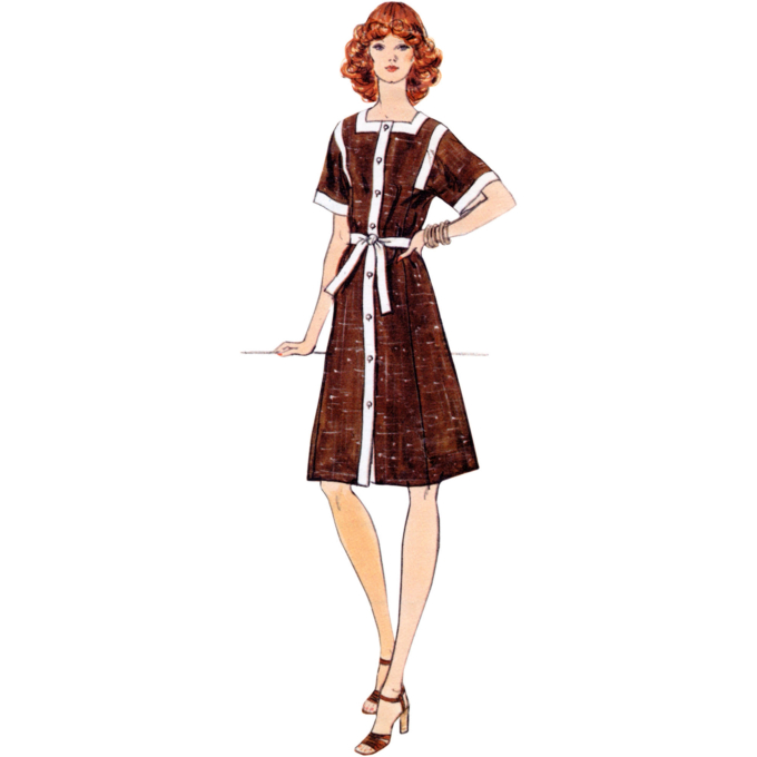 Naaipatroon Vogue 1948 Vintage jurk, maat 34-42 Dui/En/Fr