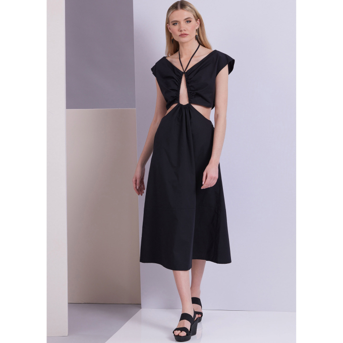 Naaipatroon Vogue 1951 designer jurk, maat 34-42 Dui/En/Fr