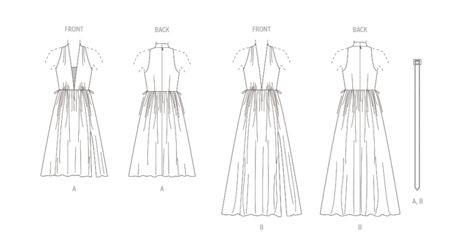 Naaipatroon Vogue 1953  jurk, maat 32-40 Dui/En/Fr