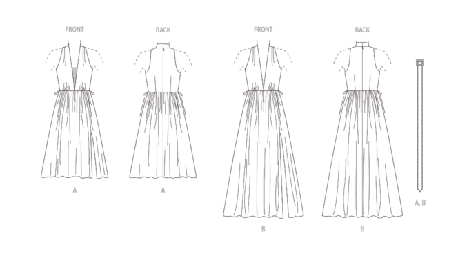 Naaipatroon Vogue 1953  jurk, maat 42-50 Dui/En/Fr