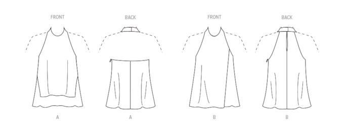 Naaipatroon Vogue 1955 Top, maat  34-42, Dui/En/Fr
