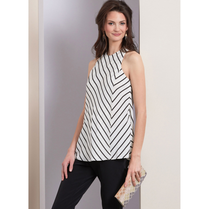 Naaipatroon Vogue 1955 Top, maat  34-42, Dui/En/Fr