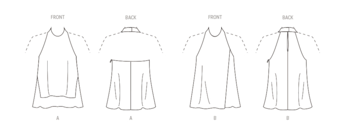 Naaipatroon Vogue 1955 Top, maat  44-52, Dui/En/Fr