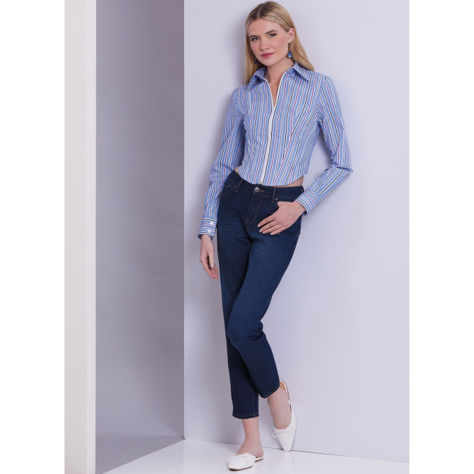 Naaipatroon Vogue 1956 blouse, maat 32-40 Dui/En/Fr