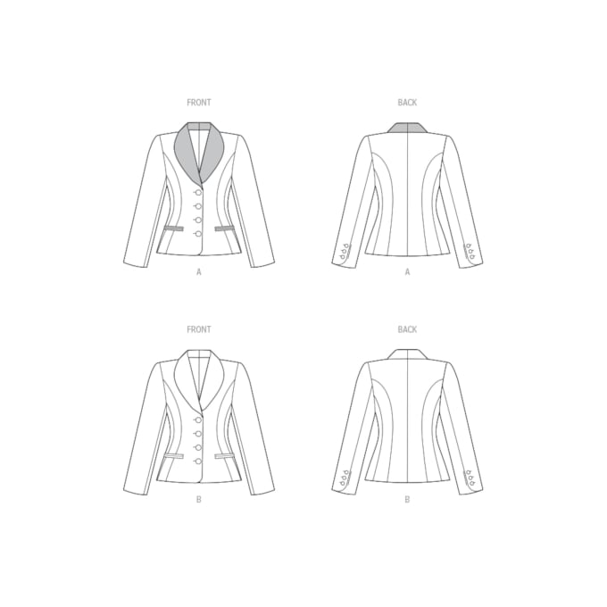 Naaipatroon Vogue 1972 blazer, maat 32-40, Dui/En/Fr