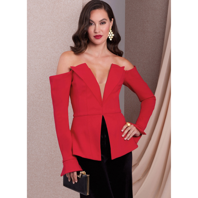 Naaipatroon Vogue 1984 top, maat 34-42, Dui/En/Fr