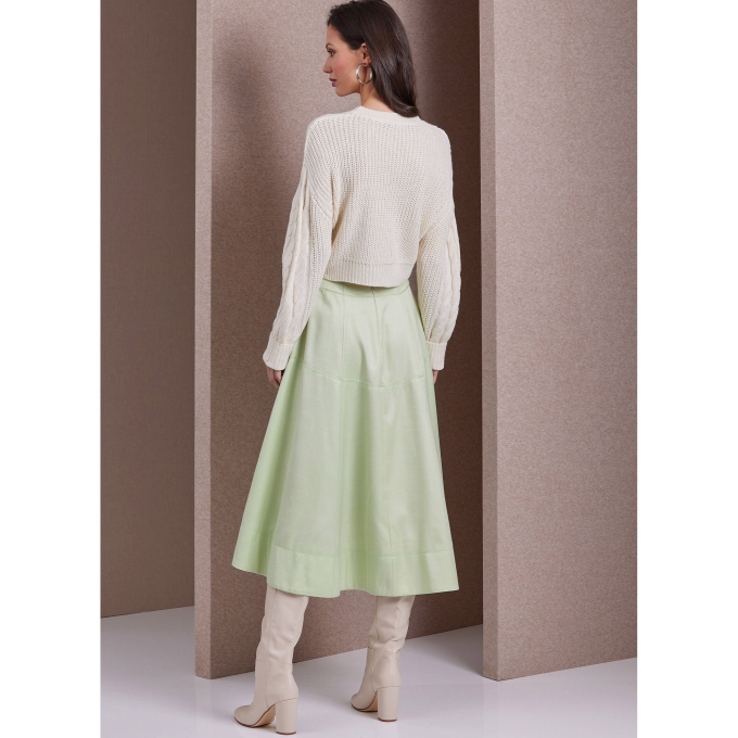 Patron Vogue 1987 jupe femme, version papier, taille 34-42 en français