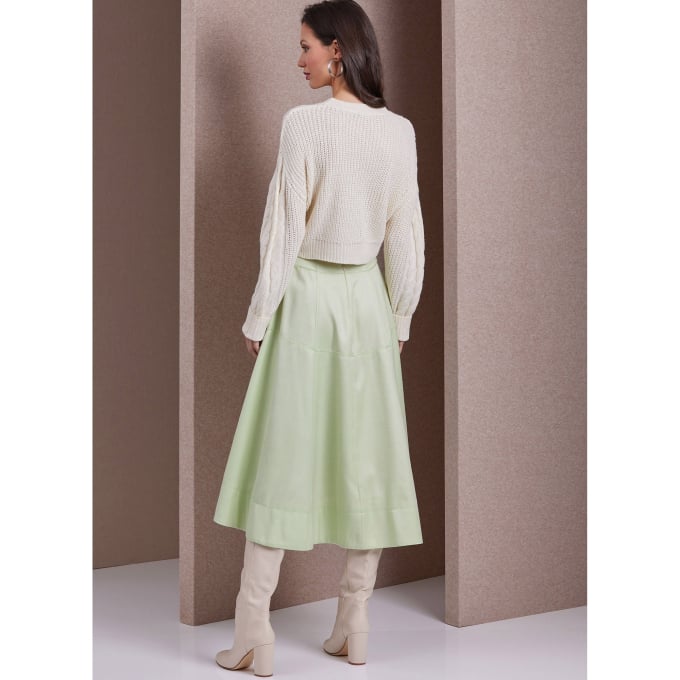 Patron Vogue 1987 jupe femme, version papier, taille 44-52 en français