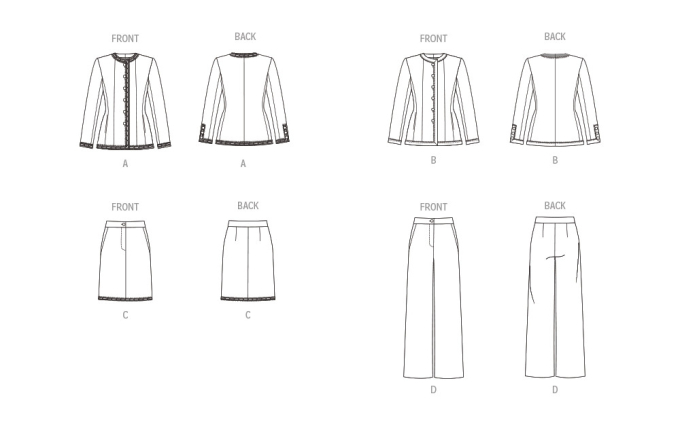 Naaipatroon Vogue 1992 combination, maat 34-42 Dui/En/Fr