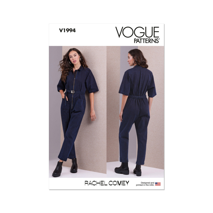Naaipatroon Vogue 1994 designer jumpsuit, maat 32-40 Dui/En/Fr
