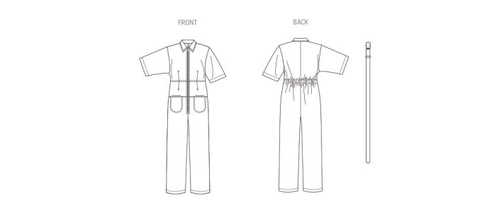 Naaipatroon Vogue 1994 designer jumpsuit, maat 32-40 Dui/En/Fr