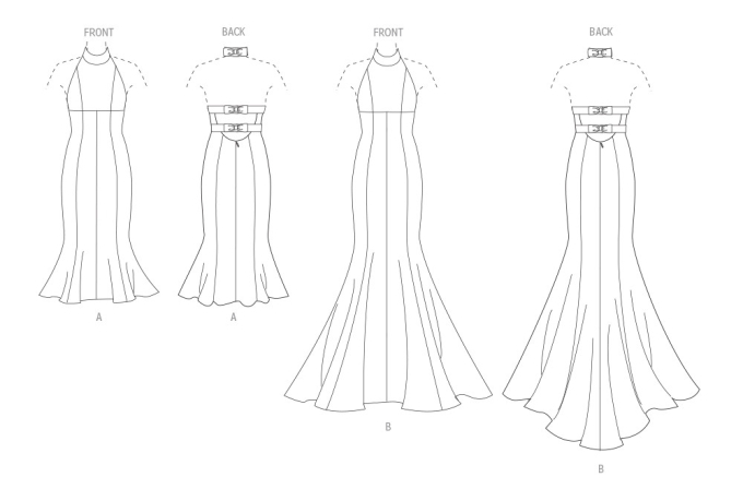Naaipatroon Vogue 2010 jurk, maat 42-50, Dui/En/Fr