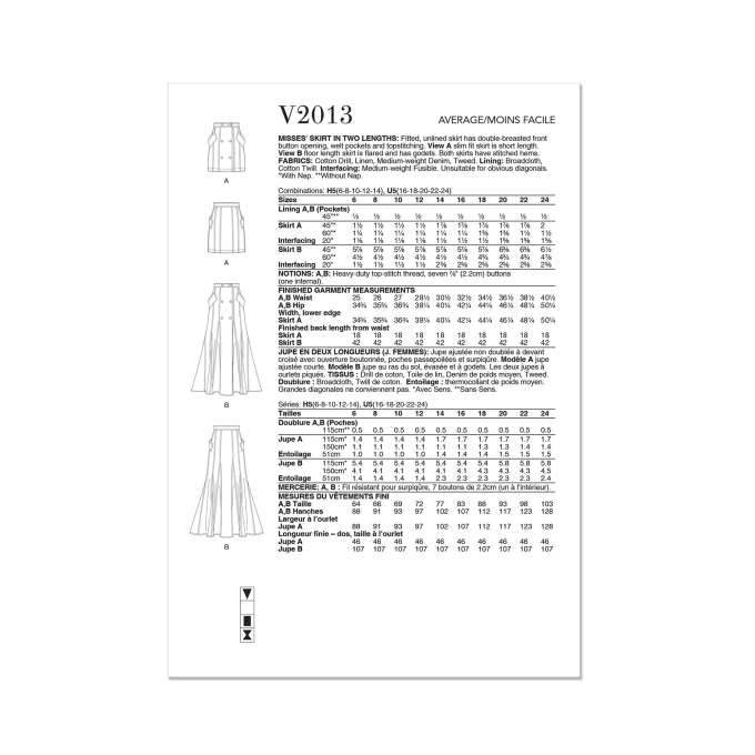 Naaipatroon Vogue 2013 jurk, maat 32-40 Dui/En/Fr