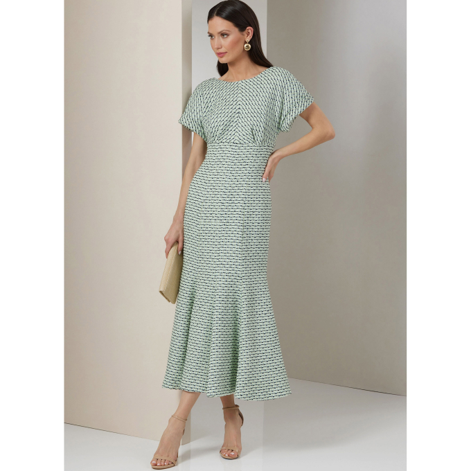 Naaipatroon Vogue 2027 Jurk, maat 40-48 Dui/En/Fr