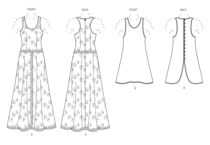 Naaipatroon Vogue 2028 Jurk, maat 32-40 Dui/En/Fr