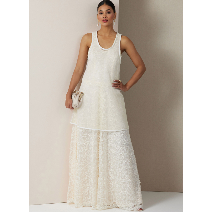 Naaipatroon Vogue 2028 Jurk, maat 32-40 Dui/En/Fr