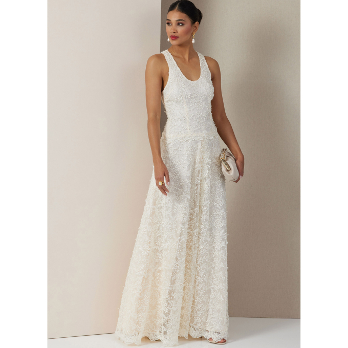 Naaipatroon Vogue 2028 Jurk, maat 42-50 Dui/En/Fr