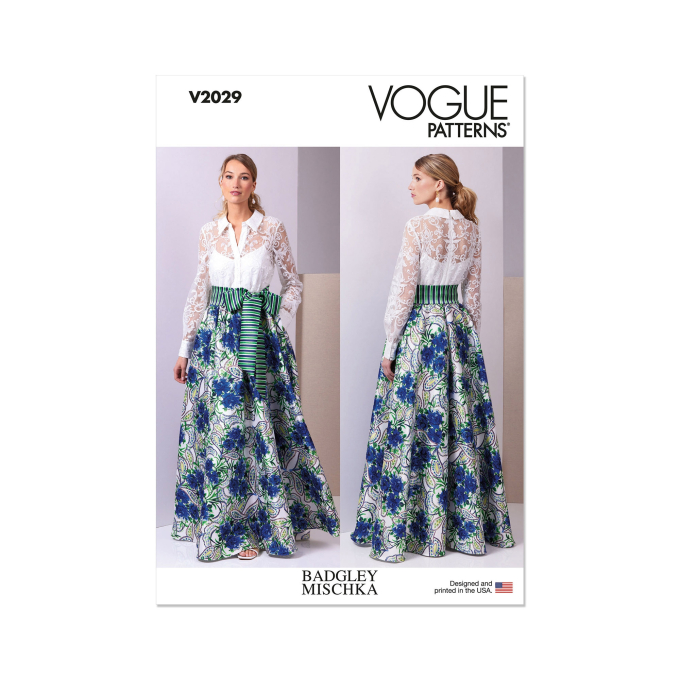 Naaipatroon Vogue 2029 Jurk, maat 44-52 Dui/En/Fr