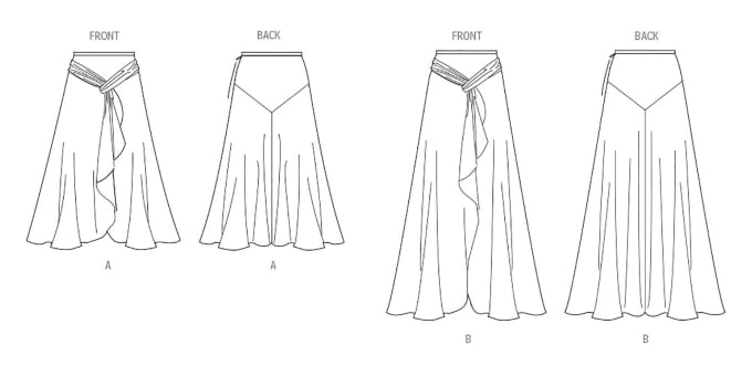 Naaipatroon Vogue 2033 Rok, maat 30-38 Dui/En/Fr