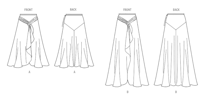 Naaipatroon Vogue 2033 Rok, maat 38-46 Dui/En/Fr