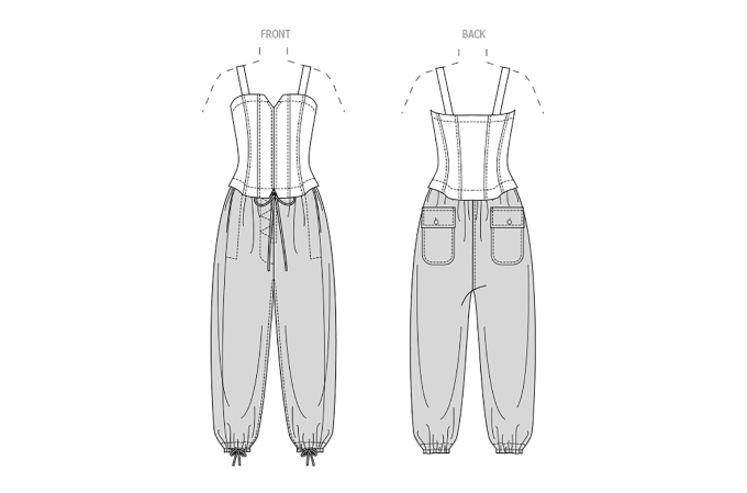 Naaipatroon Vogue 2035 Jumpsuit, maat 32-40 Dui/En/Fr