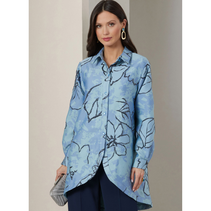 Naaipatroon Vogue 2037 Shirt, Crop Top en Broek , maat 34-52 Dui/En/Fr