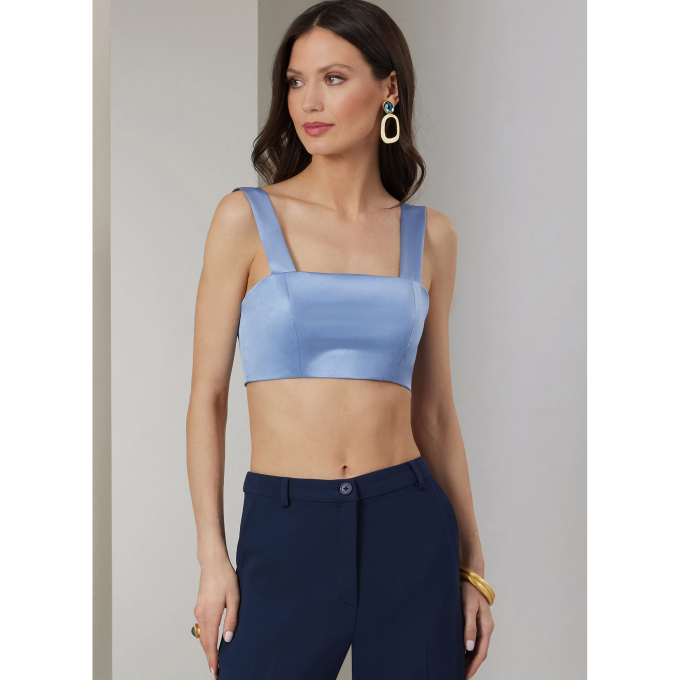 Naaipatroon Vogue 2037 Shirt, Crop Top en Broek , maat 34-52 Dui/En/Fr