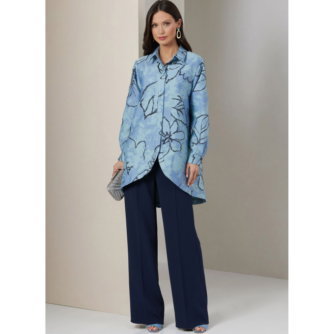 Naaipatroon Vogue 2037 Shirt, Crop Top en Broek , maat 34-52 Dui/En/Fr