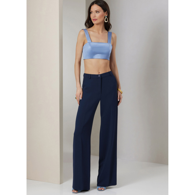 Naaipatroon Vogue 2037 Shirt, Crop Top en Broek , maat 44-52 Dui/En/Fr