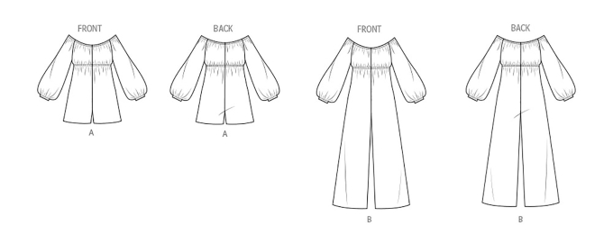 Naaipatroon Vogue 2041 Vintage Jumpsuit, maat S-L Dui/En/Fr