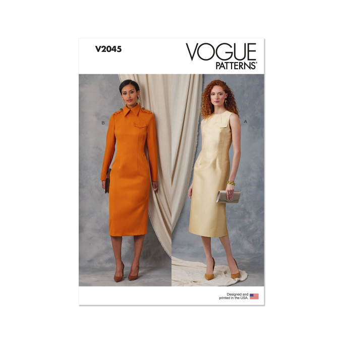 Naaipatroon Vogue 2045 Dames Jurk, maat 34-42 Dui/En/Fr