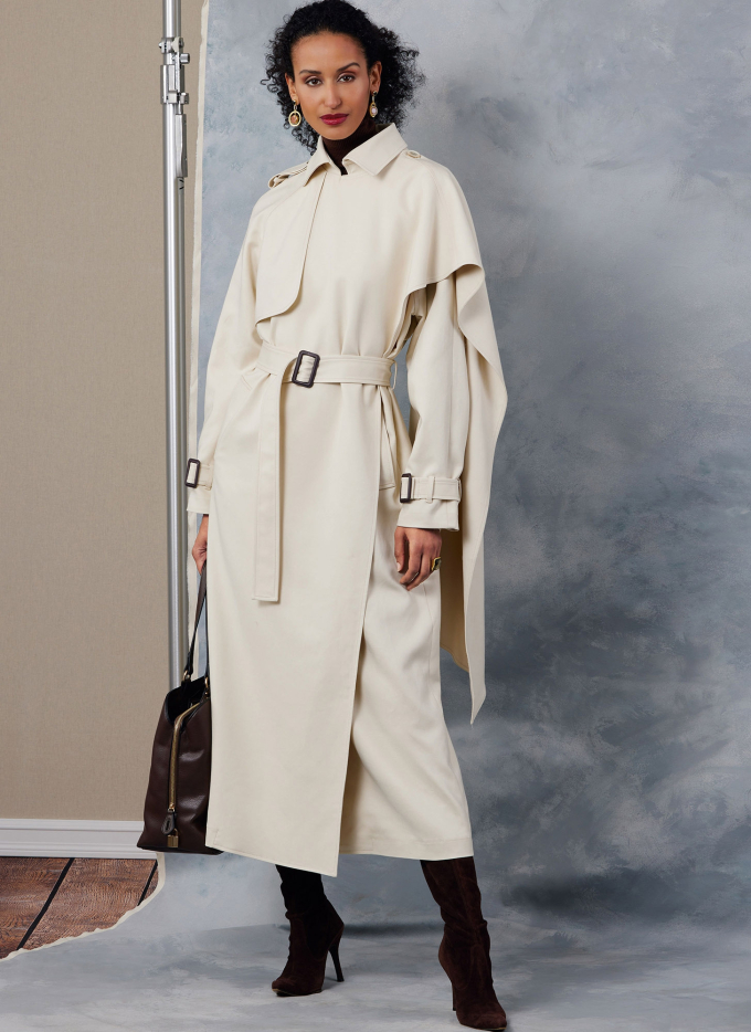 Naaipatroon Vogue 2055 Dames Trench Coats, maat 34-42 Dui/En/Fr