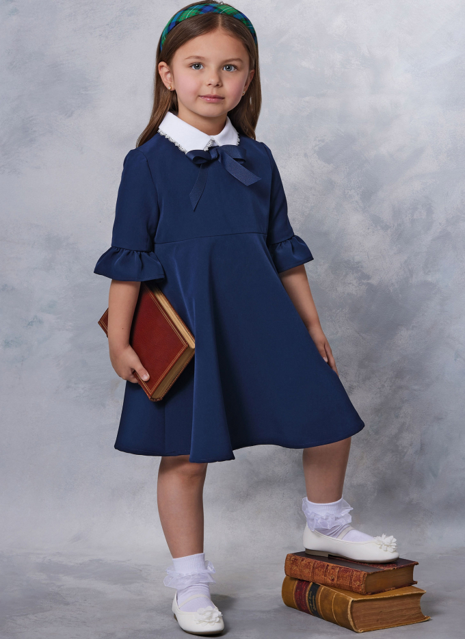 Naaipatroon Vogue 2058 Meisjes Jurk, maat 3-8 Dui/En/Fr