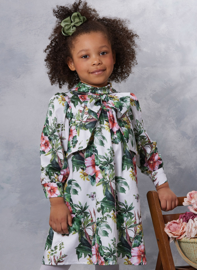 Naaipatroon Vogue 2059 Meisjes Jurk, maat 3-8 Dui/En/Fr