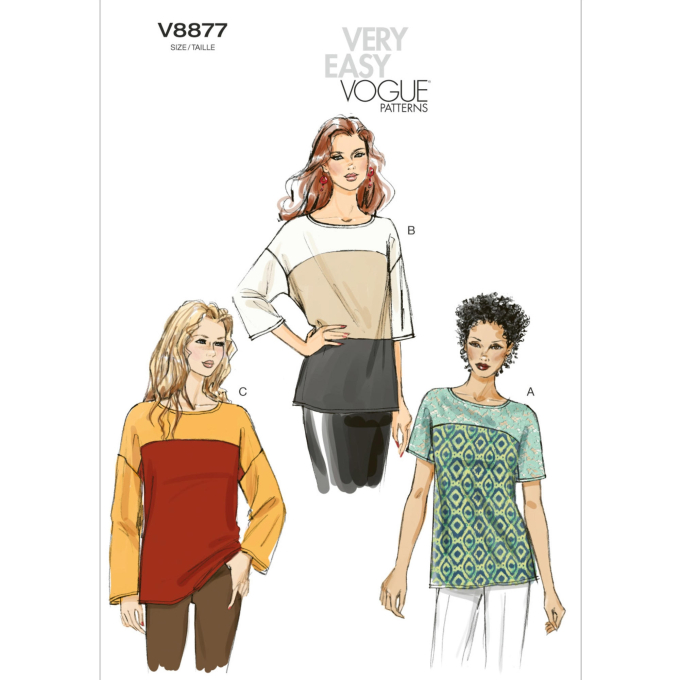Pattern Vogue 8877 Top, Dui/En/Fr