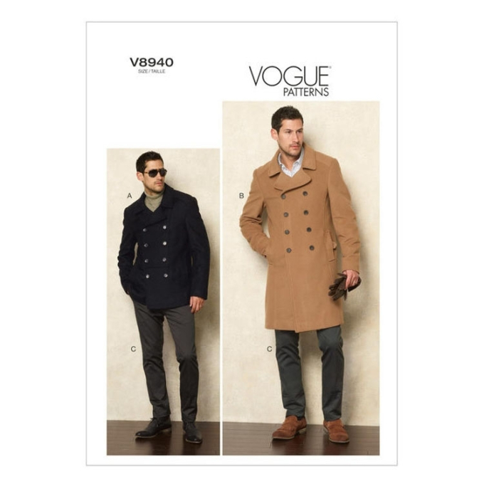 Pattern Vogue 8940 mannen Gecombineerd, Dui/En/Fr