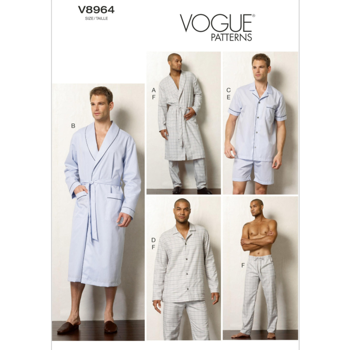 Pattern Vogue 8964 mannen Gecombineerd, Dui/En/Fr