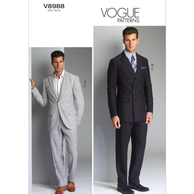 Pattern Vogue 8988 Men´s Jacket & Pants, En/Ger/Fr