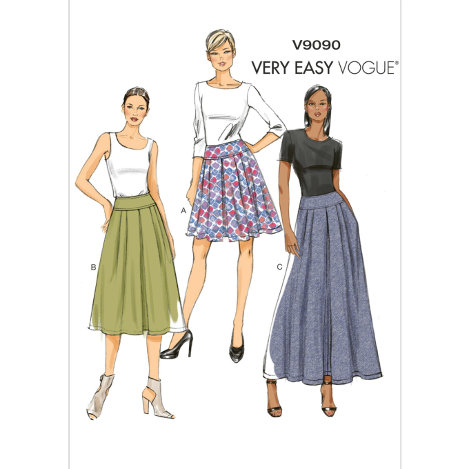 Pattern Vogue 9090 Rok, Dui/En/Fr