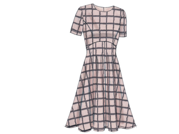 Pattern Vogue 9202 Misses' Jurk, Dui/En/Fr