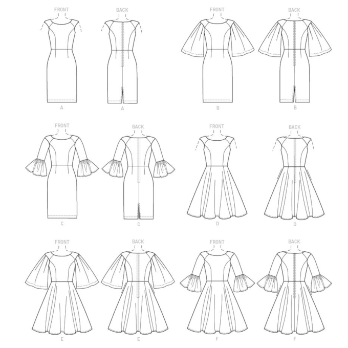 Patron Vogue 9239 robe, taille 32-40, en français
