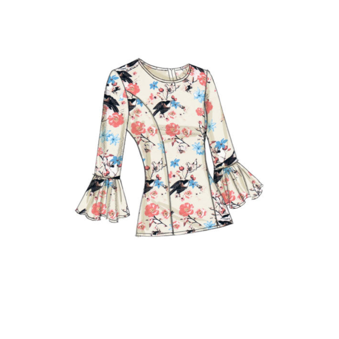 Naaipatroon Vogue 9243 blouse, maat 32-40, Dui/En