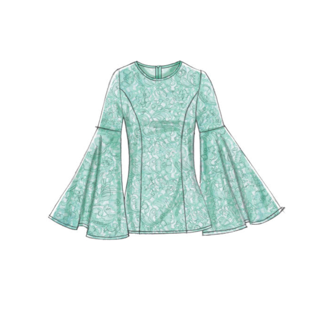 Naaipatroon Vogue 9243 blouse, maat 40-48, Dui/En